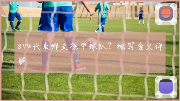 svw代表哪支德甲球队？缩写含义详解
